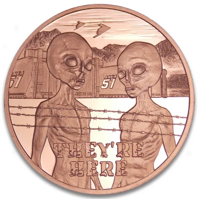 Médaille Cuivre 1 Once Extraterrestres