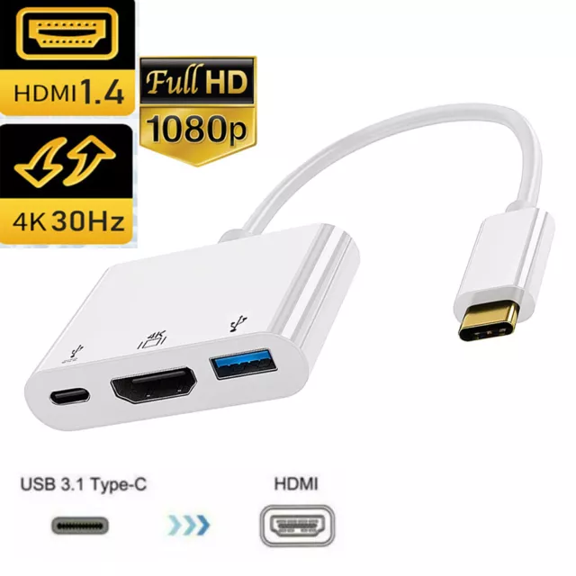 USB C to HDMI 4K USB 3.0 USB-C PD Hub Type C to HDMI VGA Hub charging for Macs