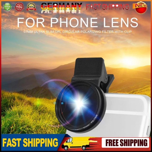 37mm CPL Filter with Clip for Phone Lens Ultra Slim Circular Polarizing Filter