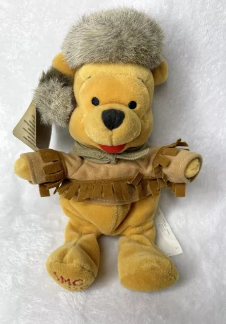 Disney Social Media Celebration 2000 Souvenir 8" Frontier Winnie Pooh Bear Plush