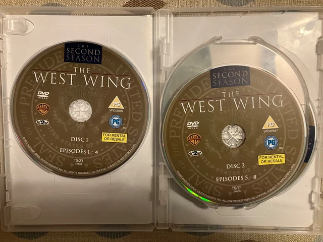 Wing99 THE WEST WING Complete 2nd Season (my favourite!) DVD disc u see is ...