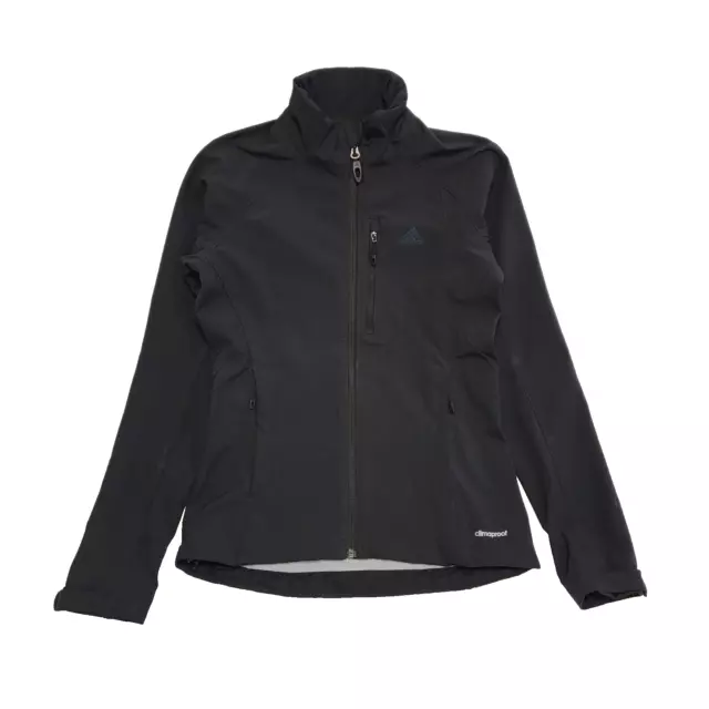 Adidas Climaproof schwarze Jacke mit Reißverschluss UK Damen Größe S 8 L52