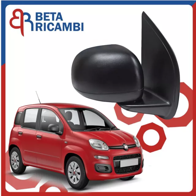 Specchietto Retrovisore Fiat Panda 312 dal 2011> Completo Destro Manuale Dx Nero