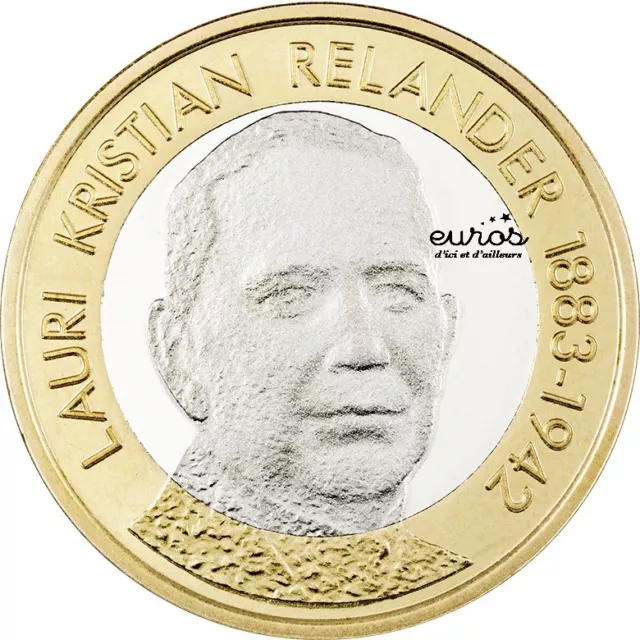 5 euros commémorative FINLANDE 2016  Président Lauri Kristian Relander 1888 1942