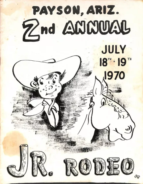 Payson Arizona 2nd Annual Jr Rodeo Program 1970