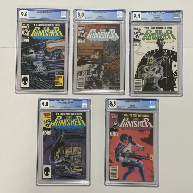 Punisher Limited Series Complete Run 1 2 3 4 5 1-5 CGC 9.8 Marvel Mini Newsstand