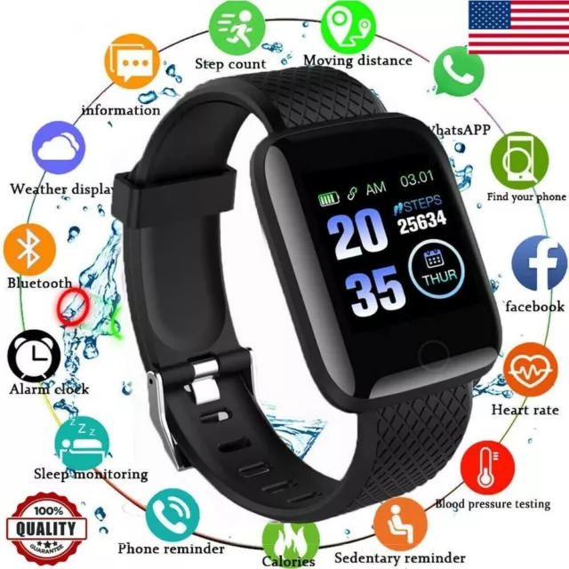 Smart Watch Fitness Sport Tracker Heart Rate Monitor Bracelet For Smart Phone