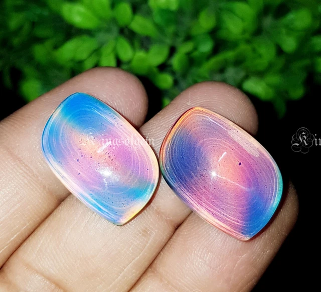 Naturel Arc-en-Ciel Fluorine & Perle Doublet Étoile Sculpture Perles