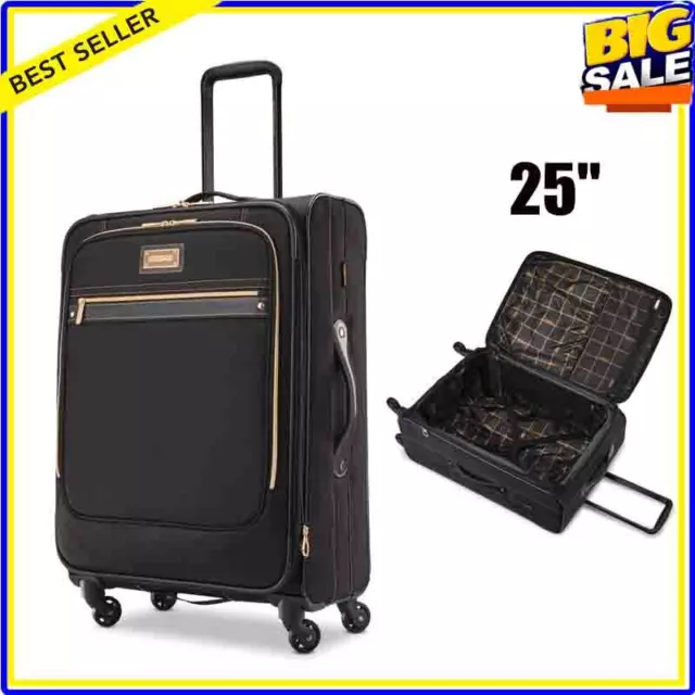 Business Softside Spinner Suitcase 25" Carry-On Expandable Luggage Lightweight