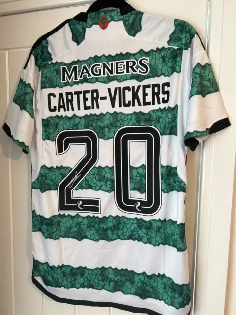 Celtic 2023/24 Shirt Signed By Carter - Vickers