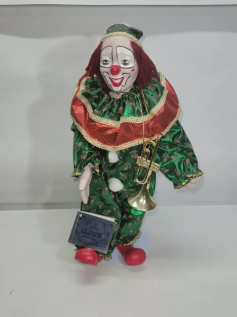 The Heritage Mint Ltd. Vintage 16" Porcelain Clown 40 Big Top Clown with Stand