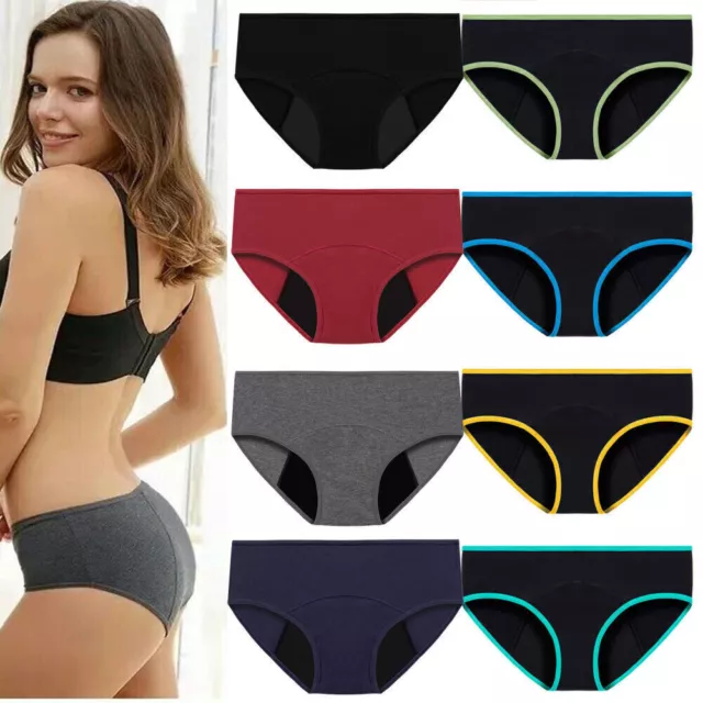 Women Leak Proof Period Knickers Ladies Cotton Panties Menstrual Underwear Pants