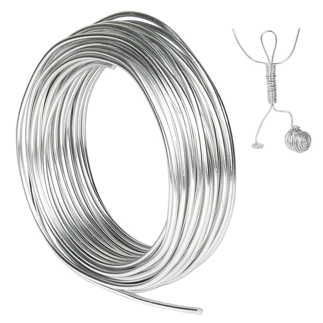 Tenn Well 9 Gauge Aluminum Wire, 50 Feet 3mm Bendable Armature Wire, Metal Craft