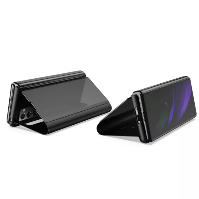 Coque Pour Samsung Galaxy Z Fold 3 5G, Flip Cover，Etui De Téléphone Miroir Semi