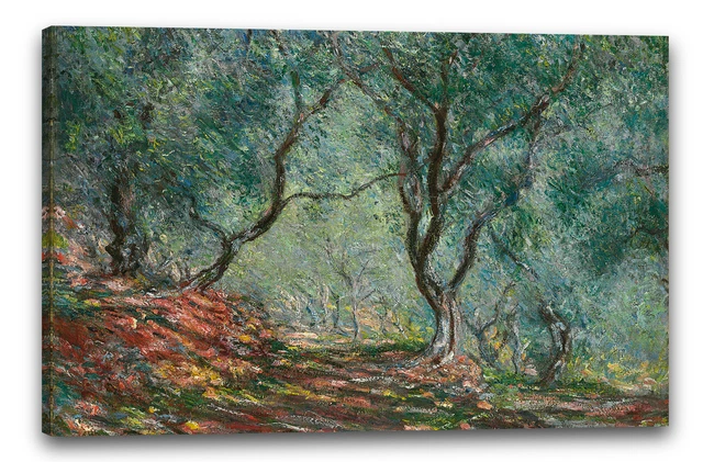 Tableau Toile Décorative - Jardin Aux Pivoines De Claude Monet - Style Impressionnisme - Prêt à Accrocher - Neuf
