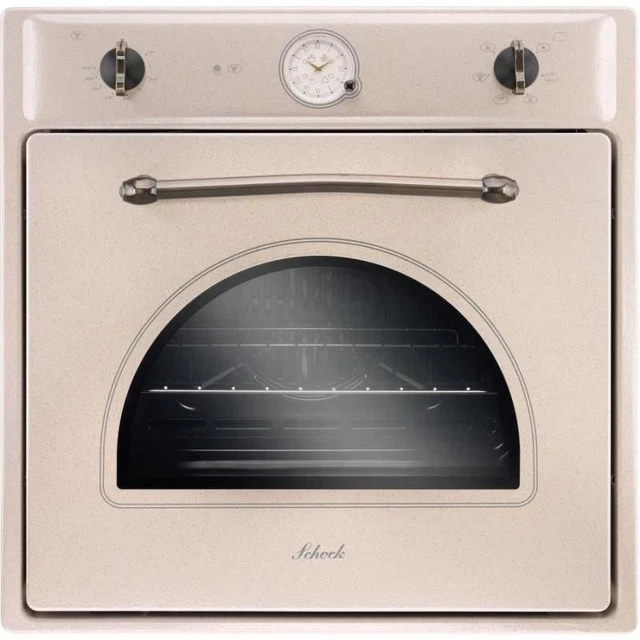 Four Électrique Schock Sfc6458 Four Encastré 6 Fonctions Avoine Classe A 60cm