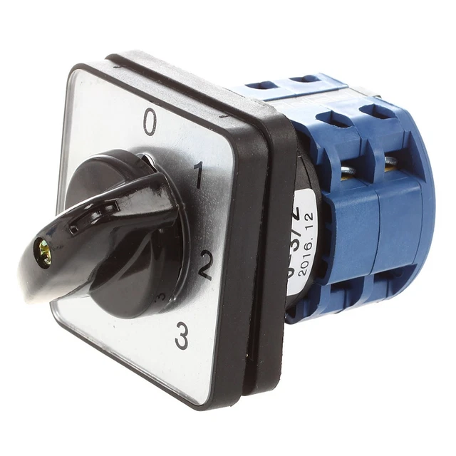 Commutateur Rotatif 4 Positions / 3 Vitesses - 13A 125V Ou 10A 250V, Bouton-Poussoir - Sarini - 6