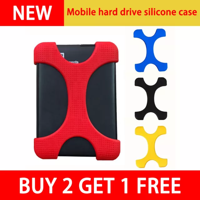 2.5" Portable External Hard Disk Drive Bag Carry Case Cover Silicone Rubber Case