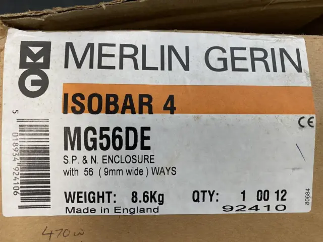 MERLIN GERIN MG56DE ISOBAR 4 SP&N Enclosure 28 Way 2 Rows