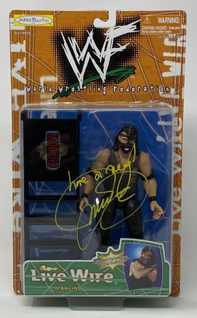 MICK FOLEY Mankind SIGNED 1998 Jakks Live Wire Wrestling Figure Autograph JSA