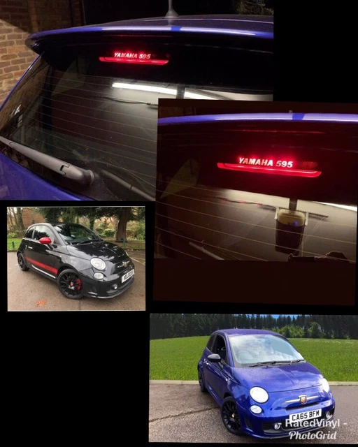 FIAT 500 BRAKE Light Sticker CUSTOM Vinyl Overlay Fits Abarth 595