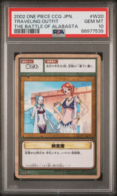 Nami & Boa Psa 10 2002 Bandai One Piece Ccg Japanese The Battle Of Alabasta #W20