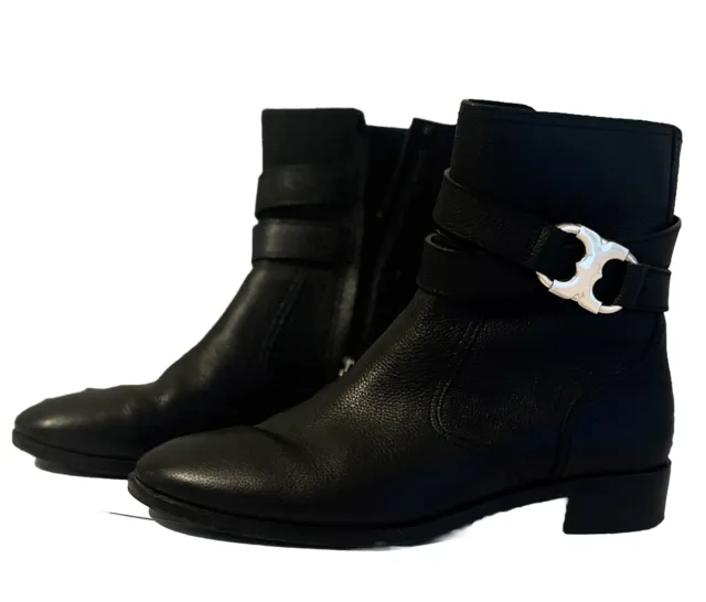 Tory Burch Gemini Link Ankle Booties BLACK size 7.5