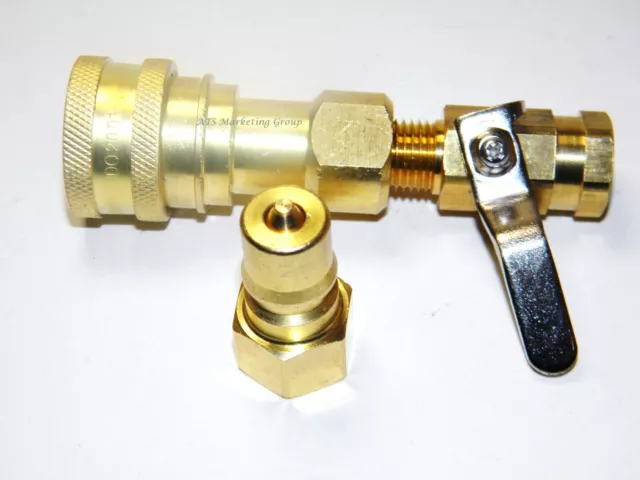 Carpet Cleaning Plug Socket Quick Disconnect Ball Valve Combo