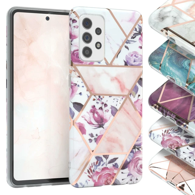 EAZY CASE Samsung Galaxy A52/A52s 5G Coque Imd Marbre Arrière Silicone Étui