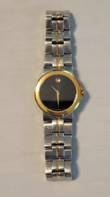Movado Esperanza Black Museum Dial Two Tone Stainless Steel Women's Watch