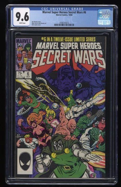 Marvel Super-Heroes Secret Wars #6 CGC NM+ 9.6 White Pages Marvel 1984