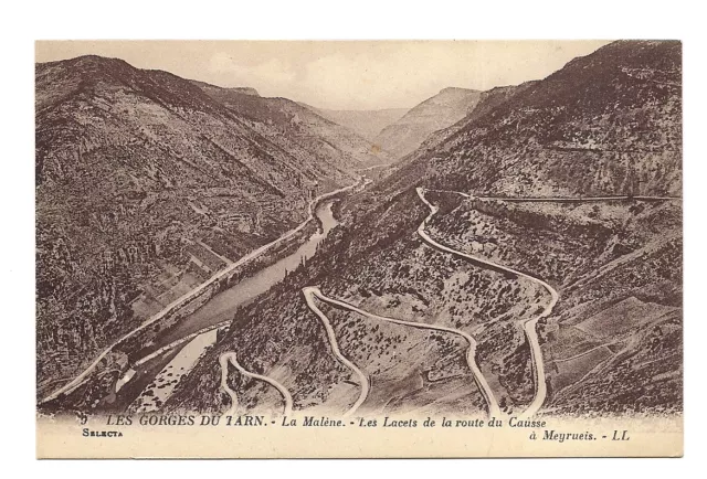 les gorges du tarn , ma malène  ,les lacets de la route du causse à meyrueis