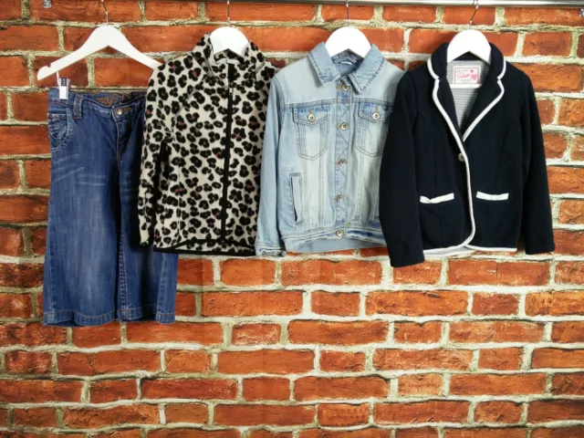 Girls Bundle Age 5-6 Years H&M Next Gap Etc Culottes Jacket Denim Leopard 116Cm