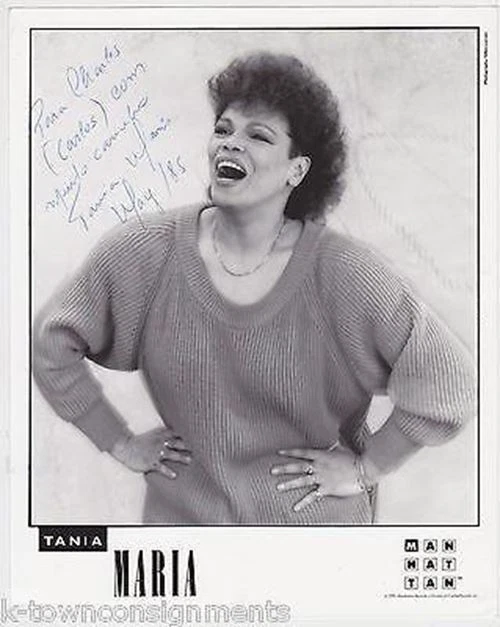 Tania Maria Manhattan Records R&B Music Singer Vintage Autograph Signed Photo