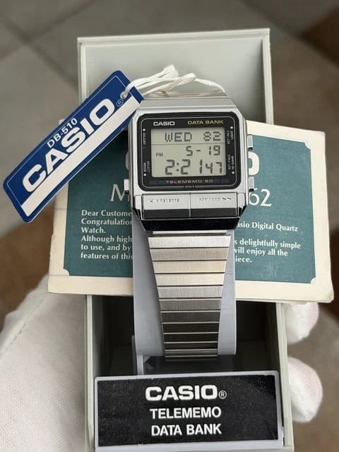 NOS RARE VINTAGE Casio Data Bank DB-510 Men's Digital Watch JDM