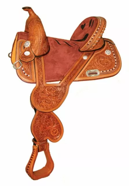 Pleasure Reining Sella All-Western in pelle Treeless 16"...