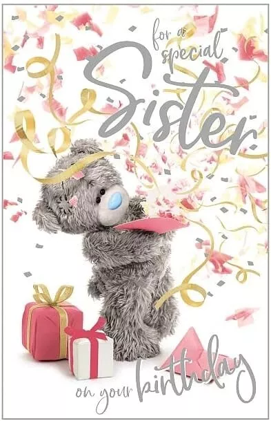 Me to You Special Sister Birthday Card 3D Effect Tatty Teddy