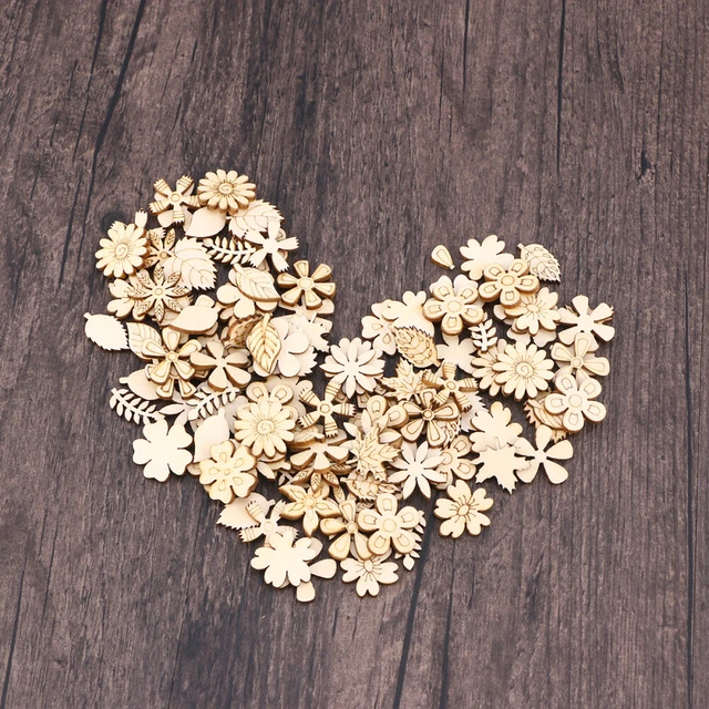 50 pz bottoni fai da te per bambini per scollature floreali legno puzzle e piante