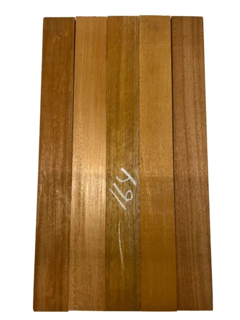 5Pack,Honduran mahogany+African Mahogany Thin Stock Lumber Board 26"x3"x5/8"#164
