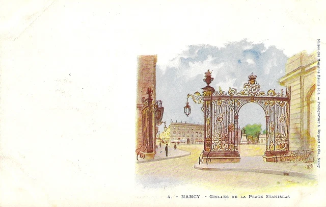 Carte Postale Nancy Grilles De La Place Stanislas