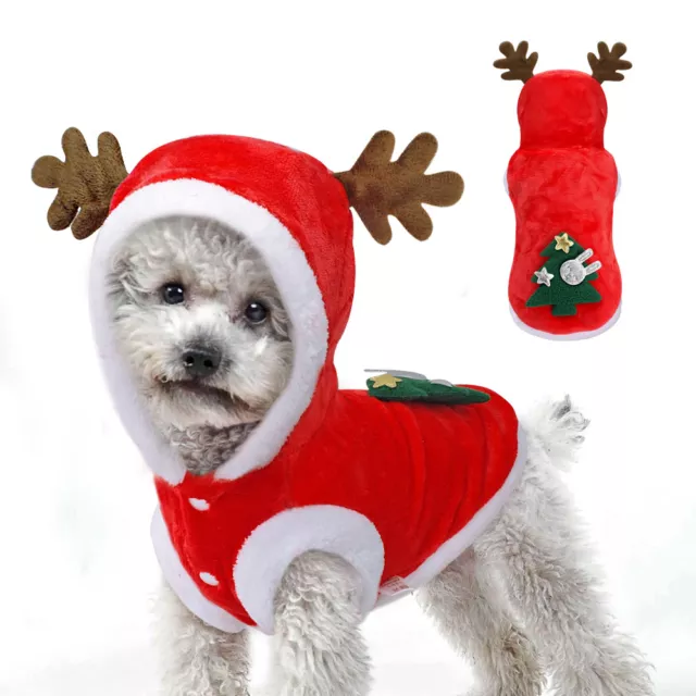 Vestito Babbo Natale per cani di piccola taglia chihuahua cane Natale Cappotto