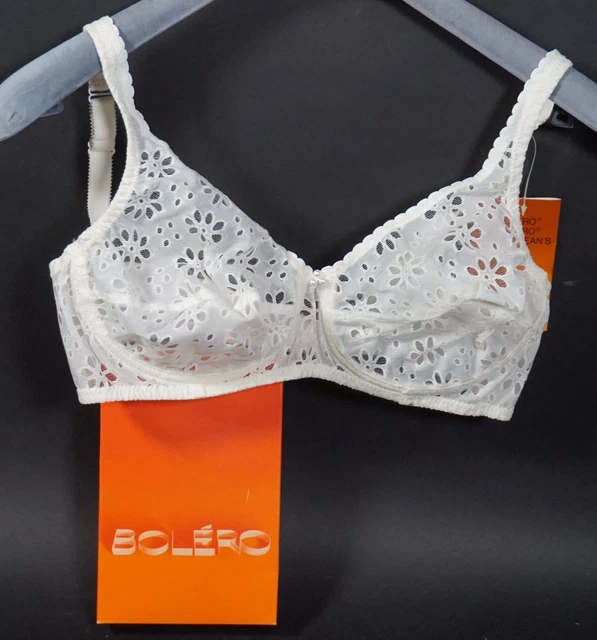 Vero Vintage Bolero France Donna Reggiseno Intimo Lingerie Taglia 85 B Weiss Con