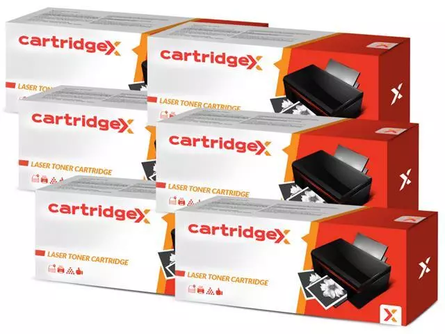 6 x Black Toner Cartridge Compatible with ML-1210D3 for Samsung ML-1210 ML-1250