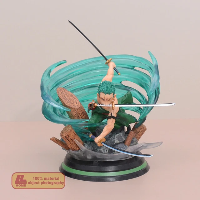 Figurine One Piece Bandai Anime Heroes, Roronoa Zoro Articulé, 3 épées, Neuf