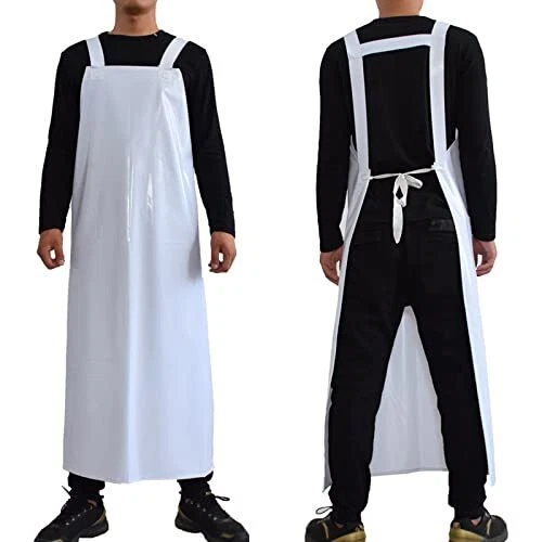 Yuaxme Waterproof Rubber Apron Heavy Duty Vinyl Apron Industrial Apron for