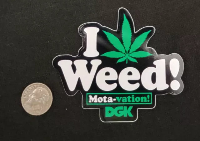 DGK I LOVE WEED cannabis 3 INCH SKATEBOARD STICKER not Powell SMA Santa Cruz SIM