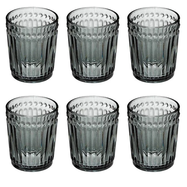 Lot de 6 Verres à Eau "Mona" 30cl Noir