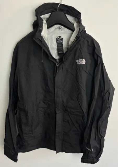 Mens North Face Jacket Coat Medium / Large M/L Waterproof Black Hyvent DT #3