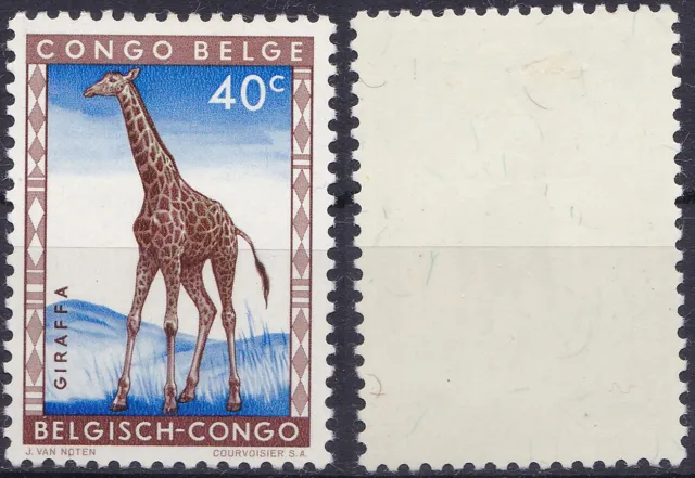 Belgian Congo 1959 40C Definitive Giraffe Sc-308 MVLH OG