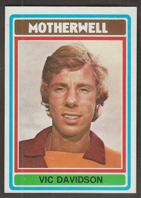 Topps-Football (Scottish Red Back 1976)-#034- Motherwell - Vic Davidson